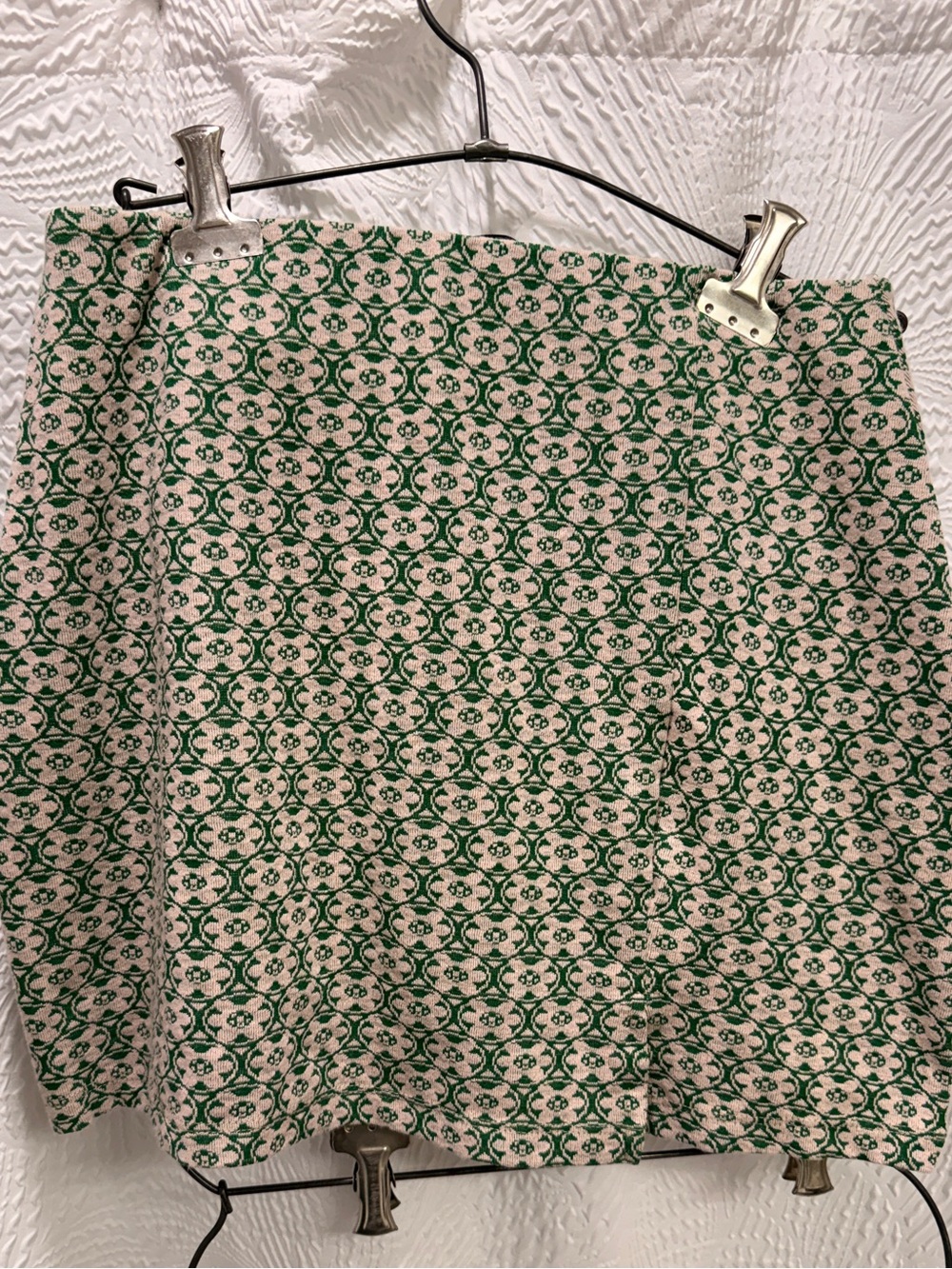 NWT Rare Jacquard Forest Green Knit Skirt, NUON by Westside, Medium (30), $49